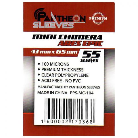 Протекторы Pantheon Sleeves Ares Epic Chimera mini премиум (55 шт., 43x65 мм) 